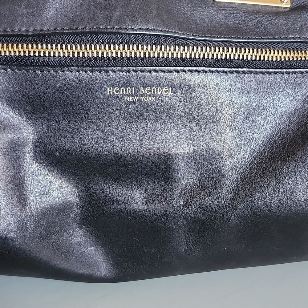 Henri Bendel The Whitney Elegant Iconic Leather Satchel Y2K Sophisticated Bag - Picture 3 of 12